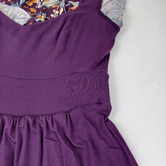 Anthropologie Maeve Women Beloved Floral Dress Size S Feminine Stretch Tie Front - Picture 12 of 16